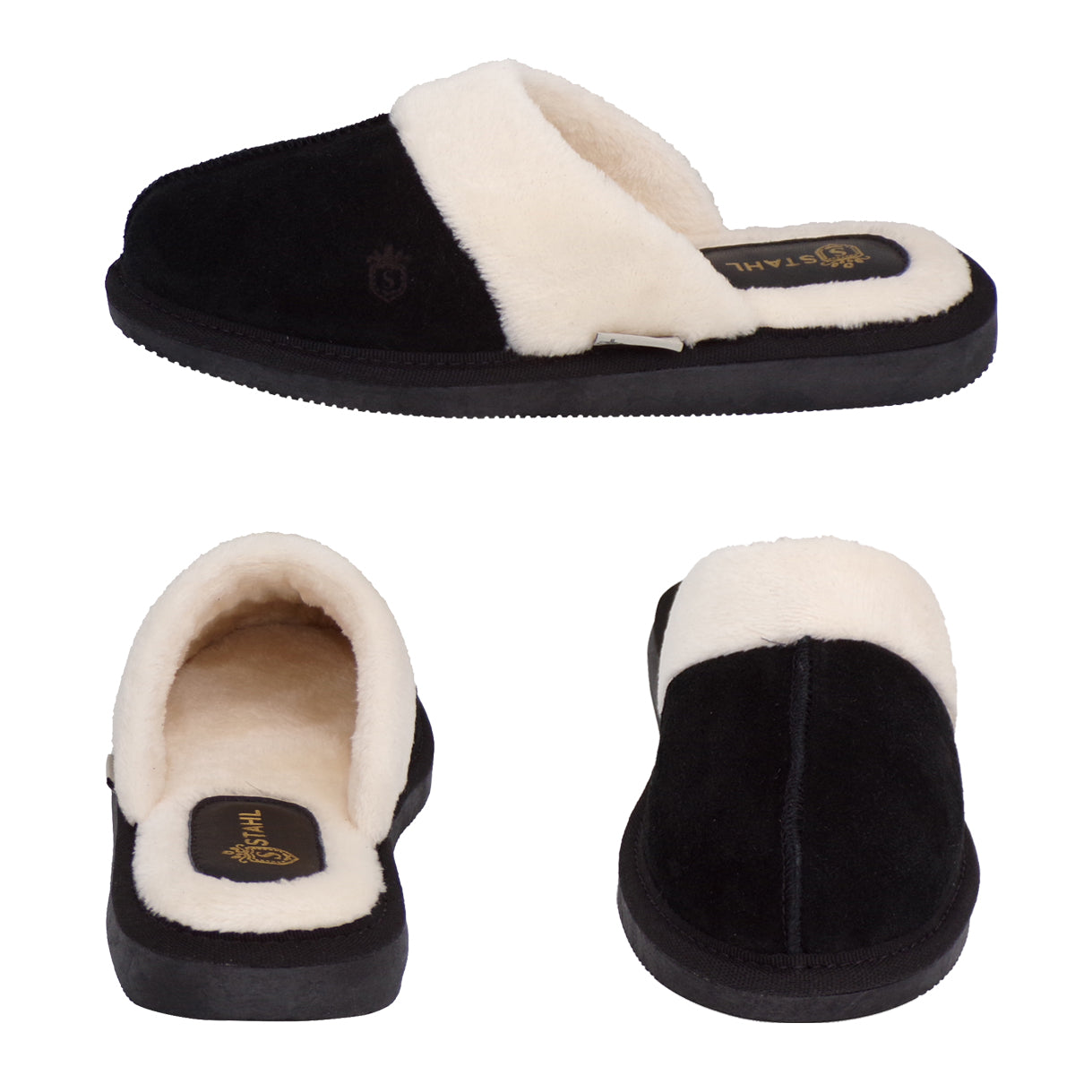 Pantuflas E-3926 de gamuza para mujer, vista 15