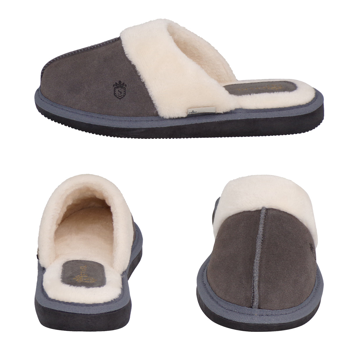 Pantuflas E-3926 de gamuza para mujer, vista 10