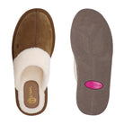 Pantuflas E-3926 de gamuza para mujer, suela antiderrapante