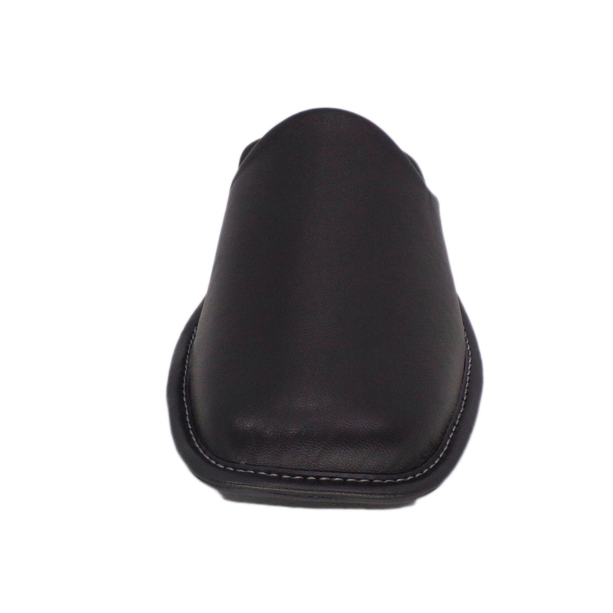 Pantuflas E-1800 de piel de borrego para hombre, vista de tres cuartos