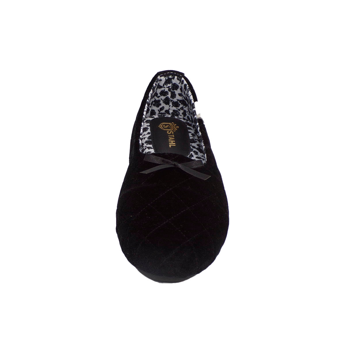 Pantuflas E-1824 de textil para mujer, detalle del corte