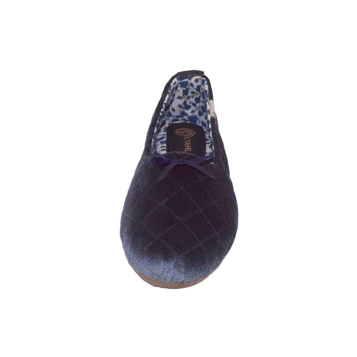 Pantuflas E-1824 de textil para mujer, vista de tres cuartos
