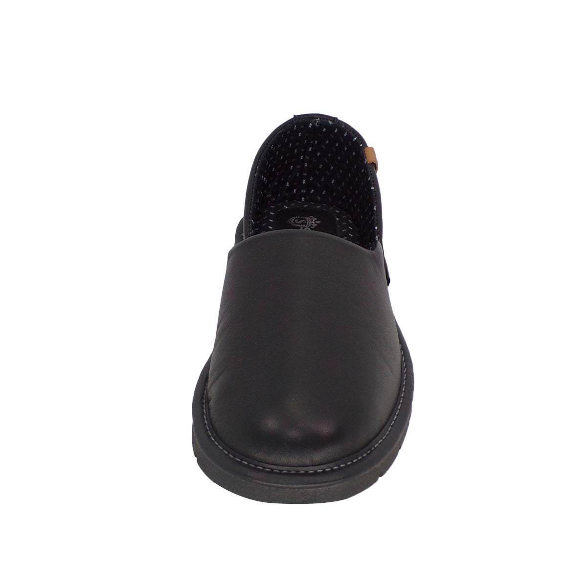 Pantuflas E-9555 de piel de borrego para hombre, vista superior
