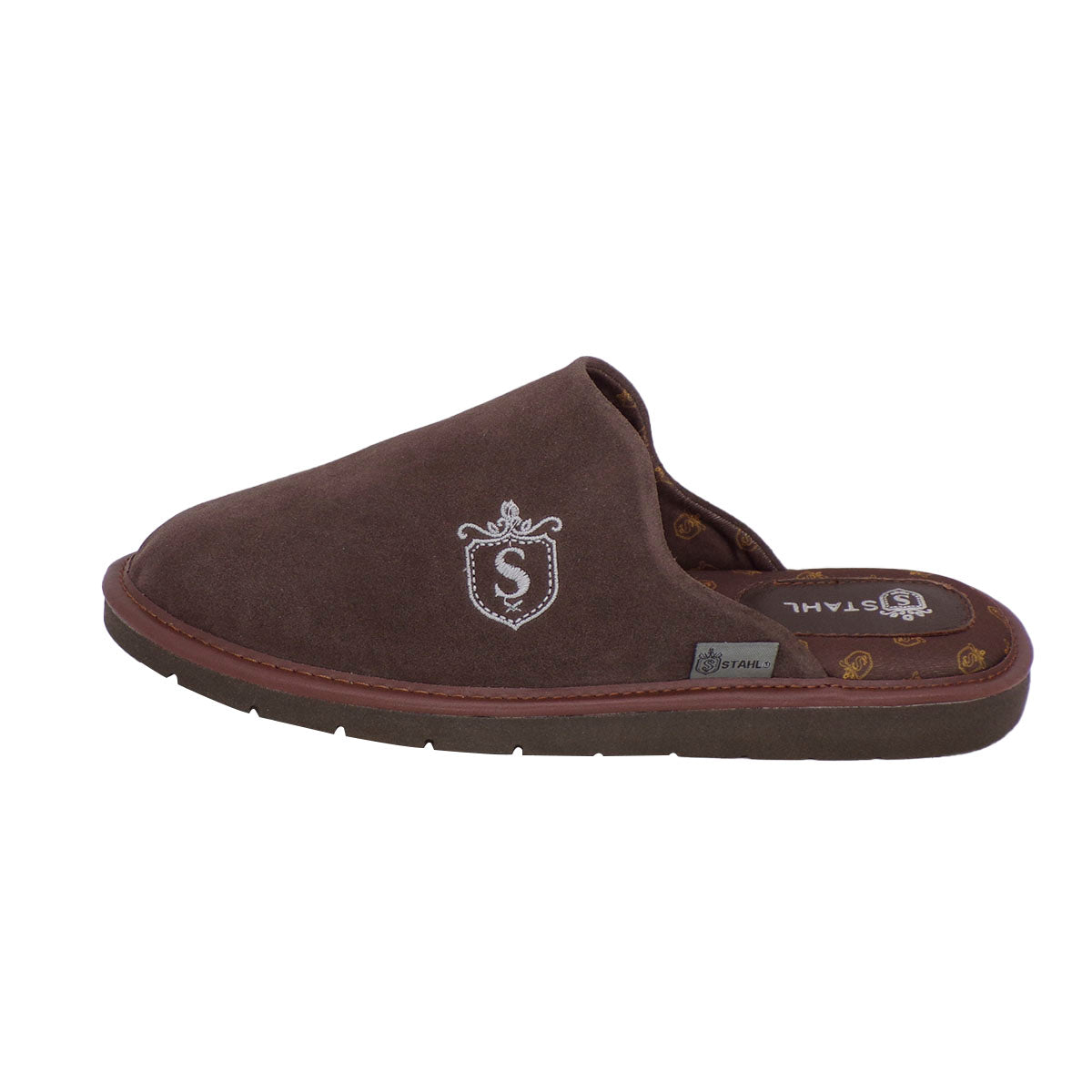 Pantuflas E-4767 de gamuza para hombre, vista posterior
