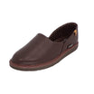 Pantuflas E-9555 de piel de borrego para hombre, vista de tres cuartos