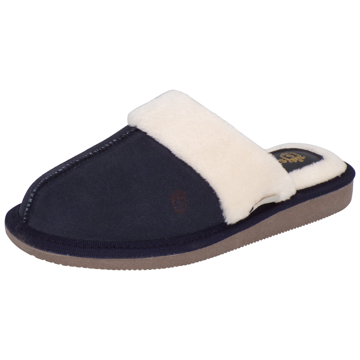 Pantuflas E-3926 de gamuza para mujer, detalle del forro interior