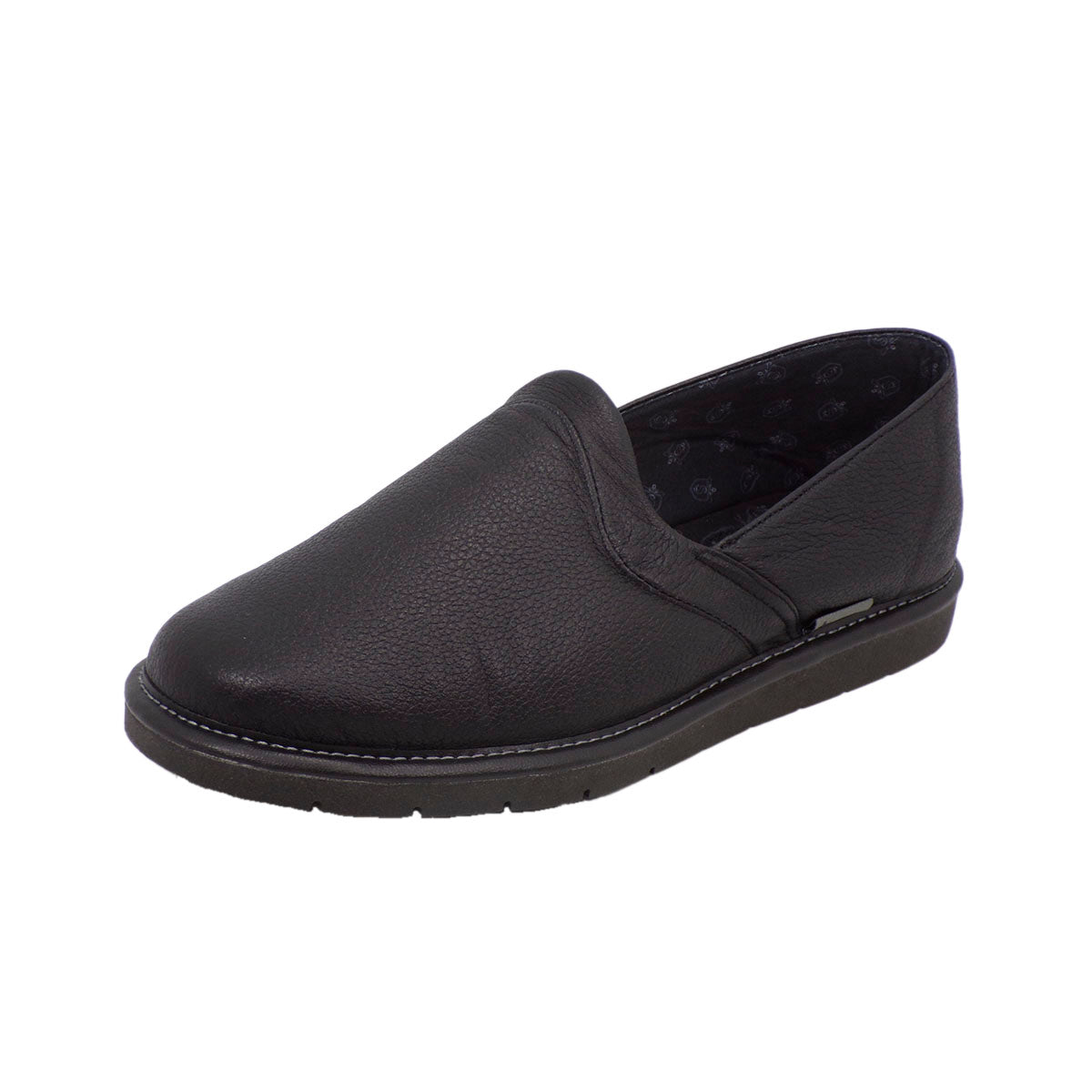 Pantuflas E-1817 de piel de borrego para hombre, vista lateral