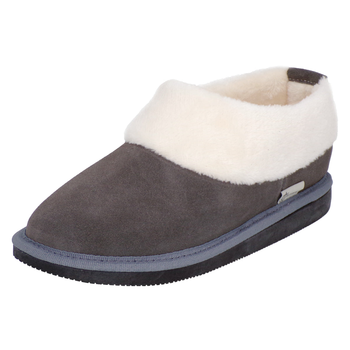 Pantuflas E-3889 de gamuza para mujer, vista lateral