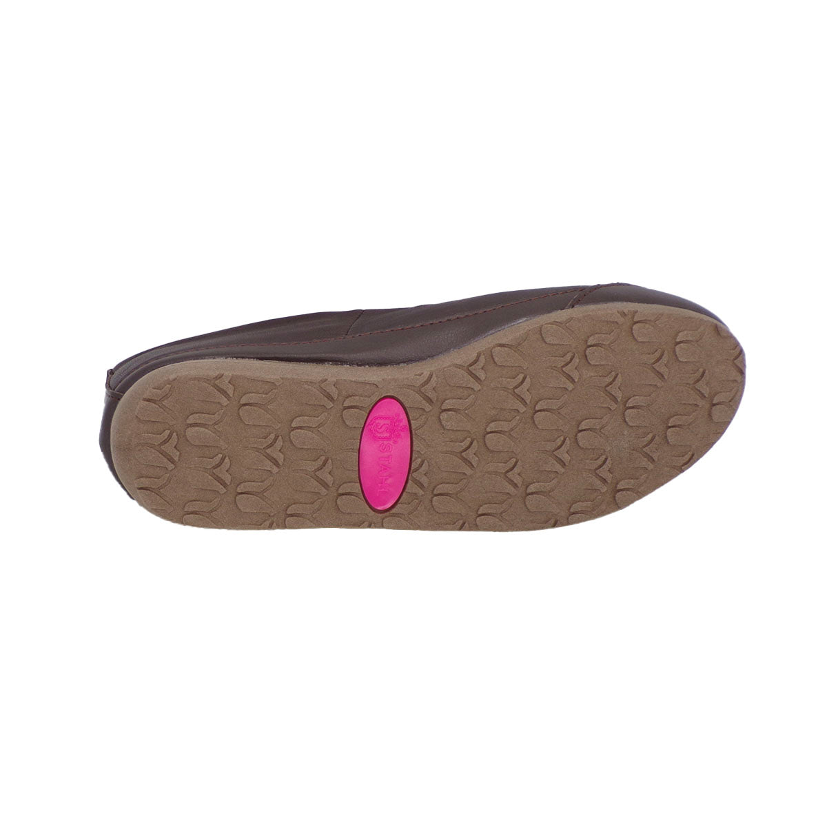 Pantuflas E-1842 de piel de borrego para mujer, detalle de la costura