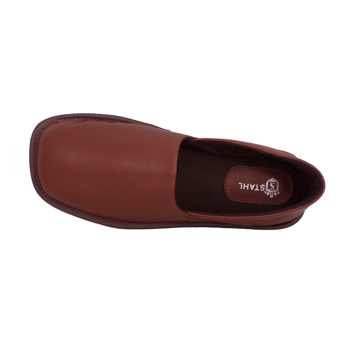 Pantuflas E-1802 de piel de borrego para hombre, vista superior