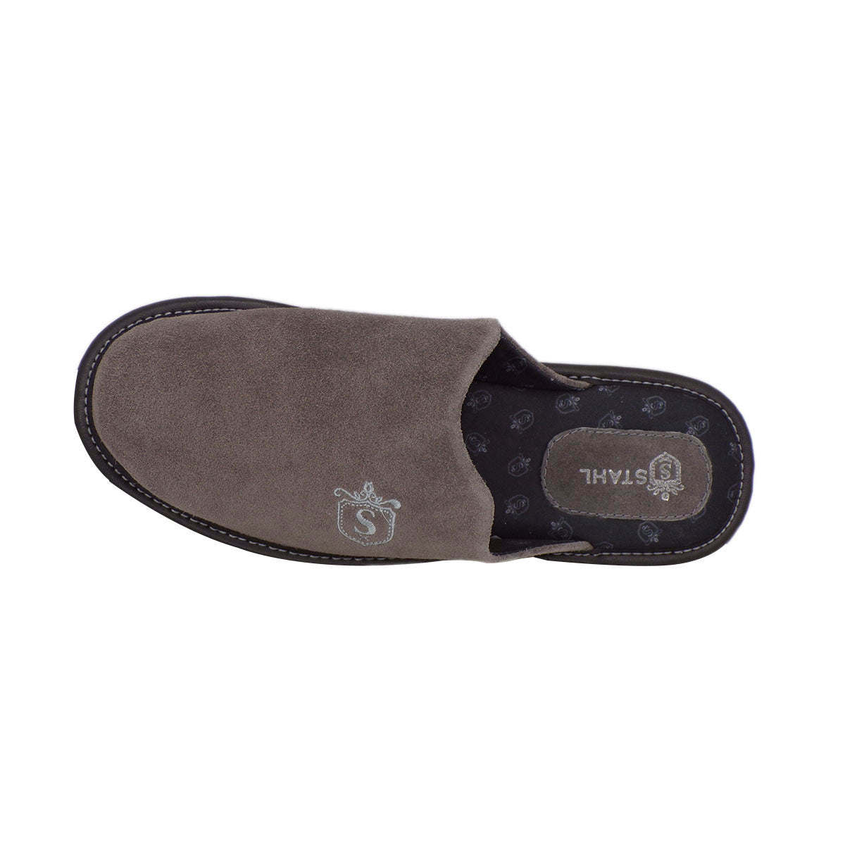 Pantuflas E-4767 de gamuza para hombre, suela antiderrapante