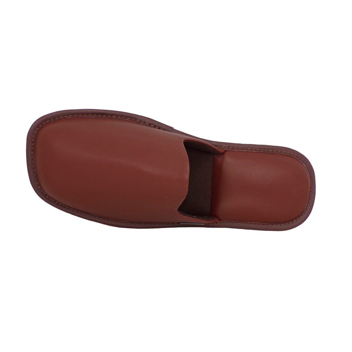 Pantuflas E-1800 de piel de borrego para hombre, detalle del corte